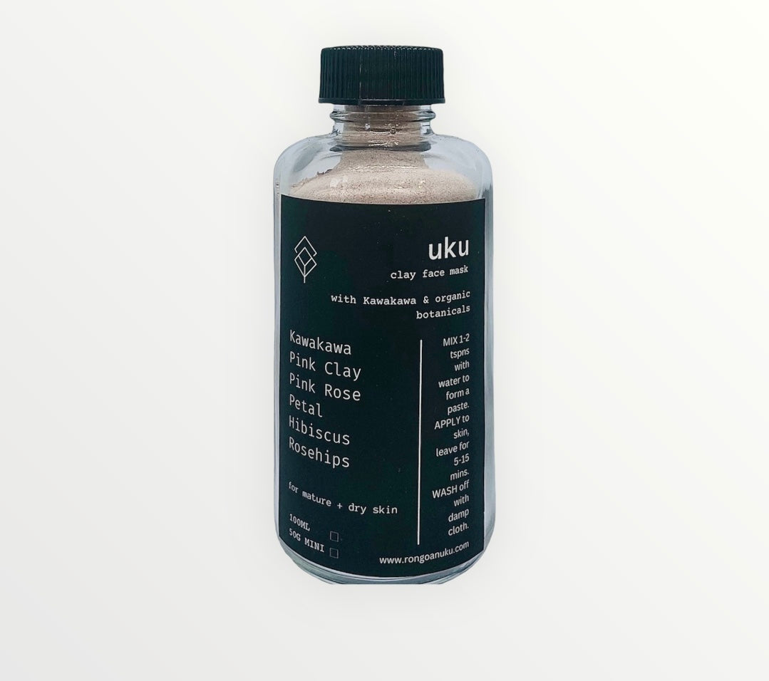 UKU Kawakawa & Pink Clay face mask powder 50g