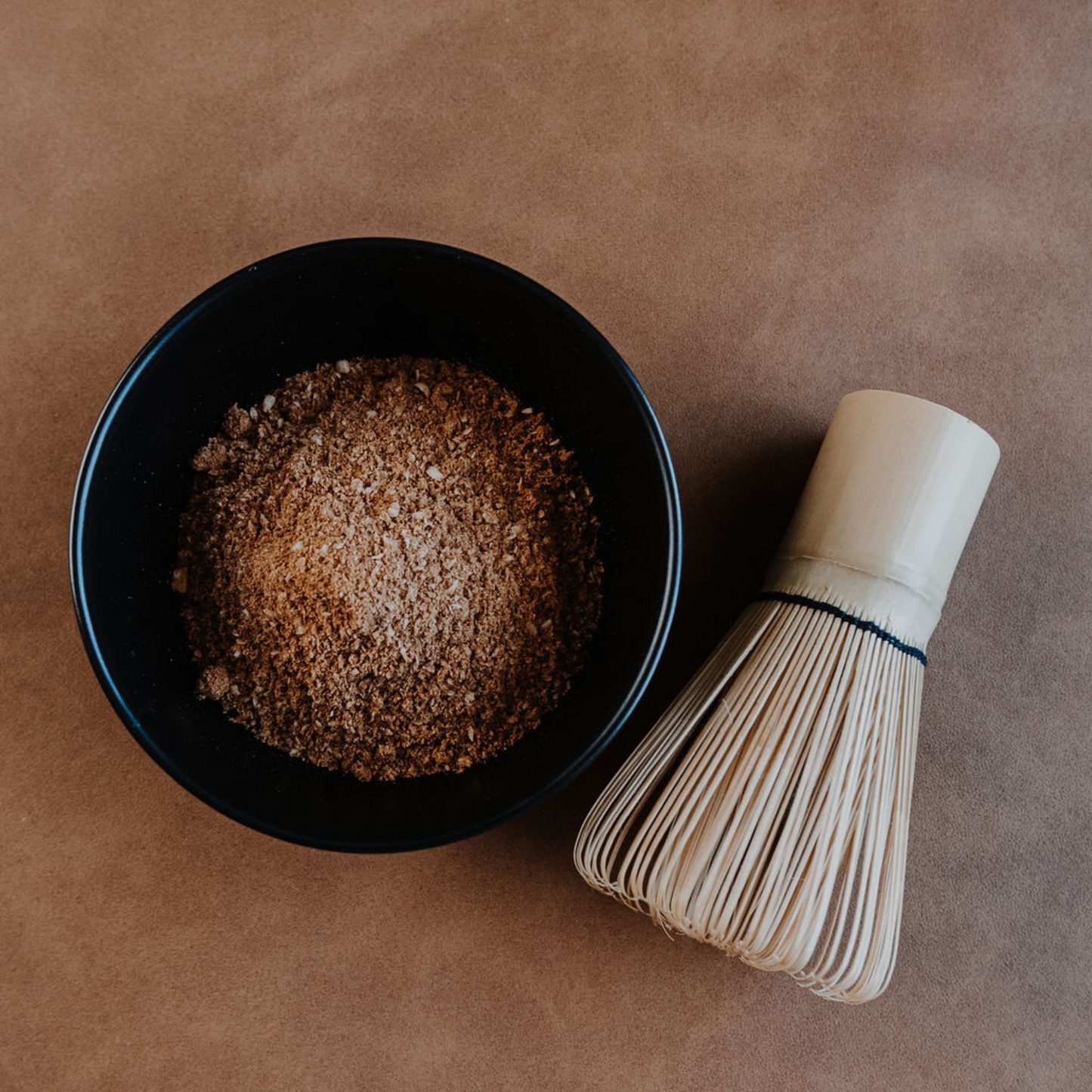 Bamboo whisk for mixing rongoa lattes