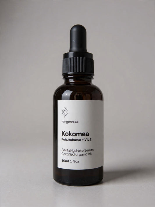 30ml black dropper bottle of Kokomea Face Oil